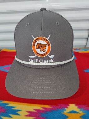 Grand Rapids Hockey Golf Classic Embroidered Logo Snapback Hat Cap with Rope